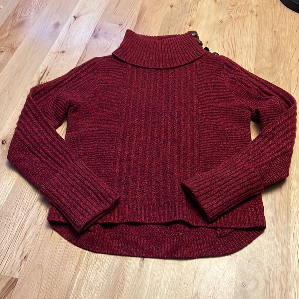 Veronica Beard Lucille lambswool melange button neck sweater